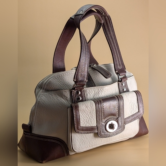 Coach Hampton Pebbles Brown Leather - Picture 1 of 5